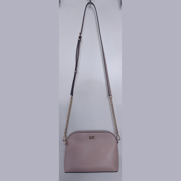 Michael Kors Crossgrain Leather Dome Crossbody Pale Pink - Picture 7 of 7